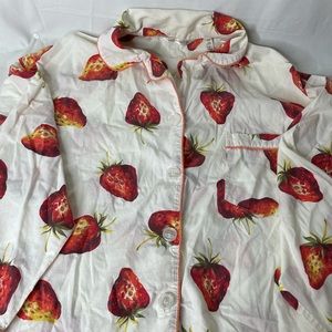 Vintage Victorias Secret Strawberry Pajama Top
